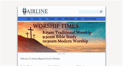 Desktop Screenshot of airlinebaptist.com