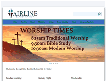 Tablet Screenshot of airlinebaptist.com